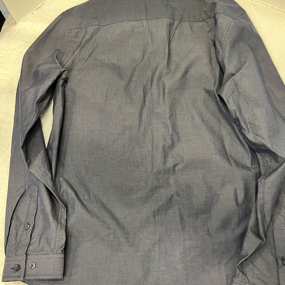 H&M Men’s button up long sleeve shirt Sz M - Picture 6 of 9